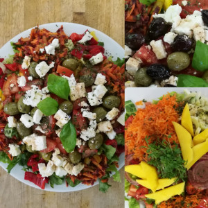 Bunter Bio-Salatteller Salat-Arrangements - Mittagstisch Mittagessen Biodelikat Bad Tölz